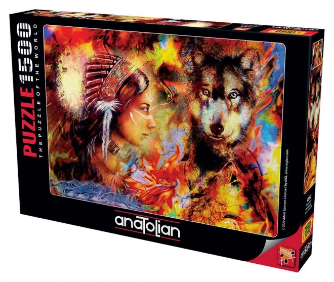 Puzzle Mädchen und Wolf 1500 Teile