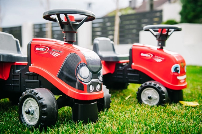 Falk Kinderrutscher Traktor mit Anhänger und Gartenwerkzeugen