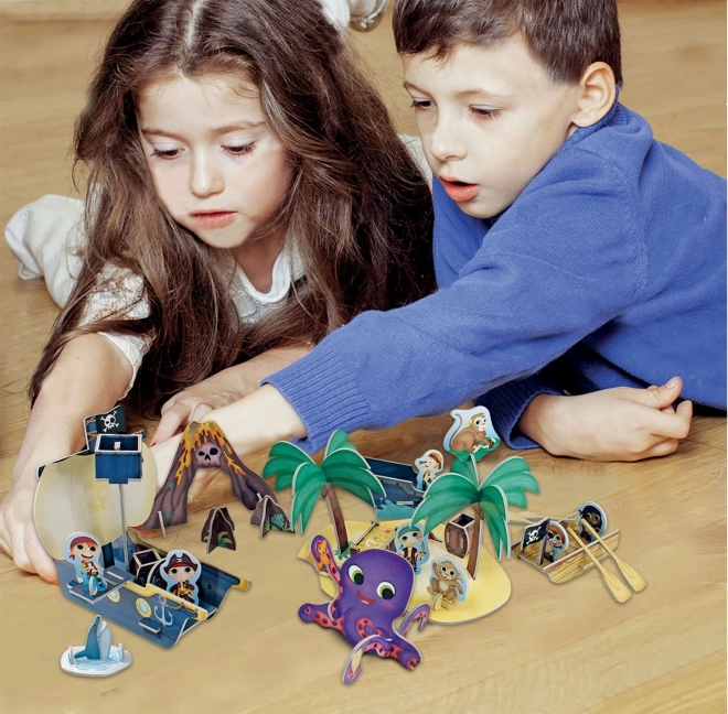 Educa 3D Puzzle Pirateninsel 68 Teile