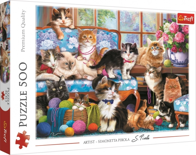 Trefl Puzzle Katzenfamilie 500 Teile