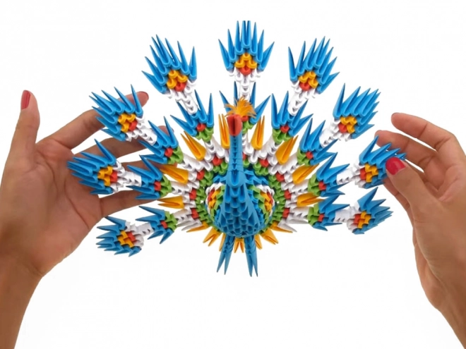 Kreatives Origami 3D Set Pfau