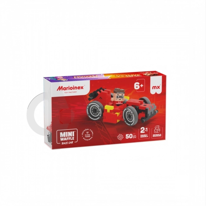 Mini Waffle Rennwagen Bausteine 50 Teile Rot