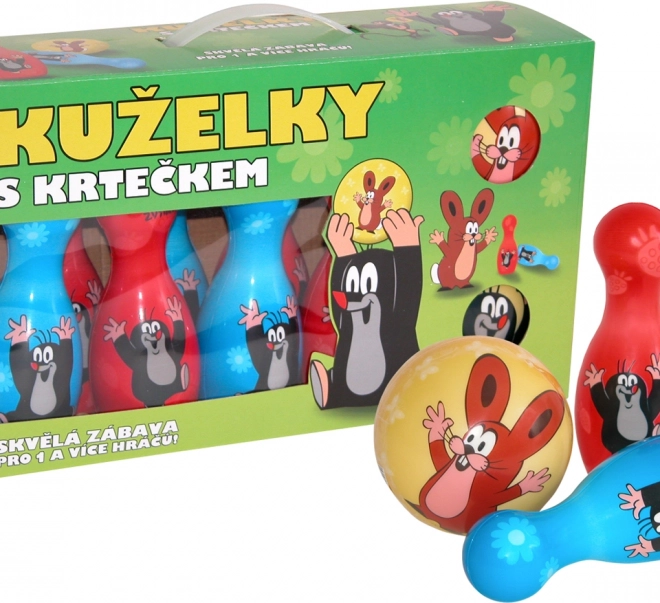 Kegel-Set mit dem kleinen Maulwurf