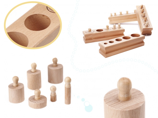 Montessori Holz Zylinder Sortierspiel