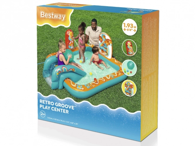 Bestway Retro Groove Spielzentrum mit Rutsche und Sprinkler