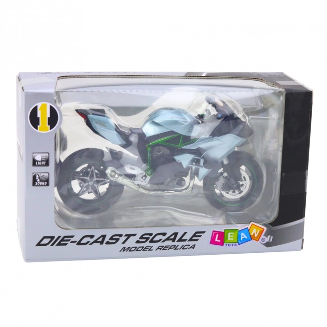 Sportliches Metallmotorrad mit Effekten