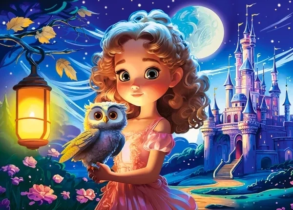 Puzzle Prinzessin und Eule 120 Teile