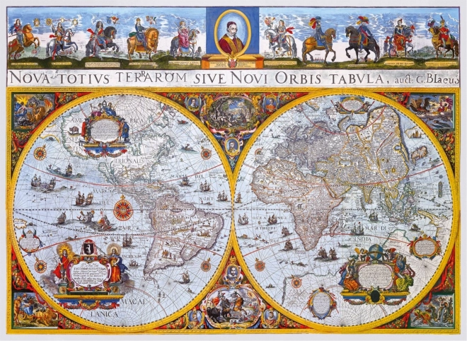 Holz-Puzzle Antike Karte Nova Terrarum 2-in-1