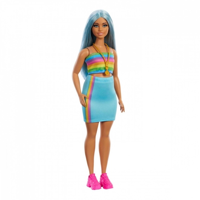 Barbie Puppe mit Regenbogen Top und Rock