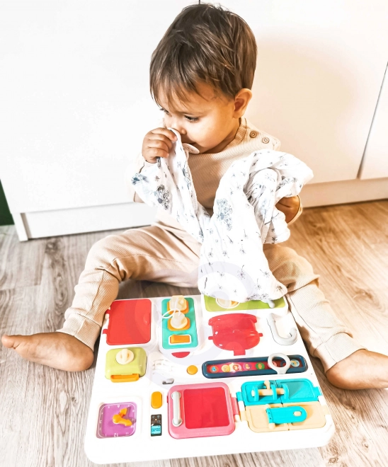 Kinder Lernspielzeug Küche mit Uhr und Licht- und Soundeffekten Montessori