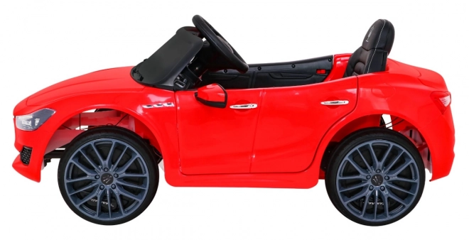 Maserati Ghibli Batterie für Kinder Rot + Fernsteuerung + Langsamer Start + EVA + MP3 USB + LED-Diode