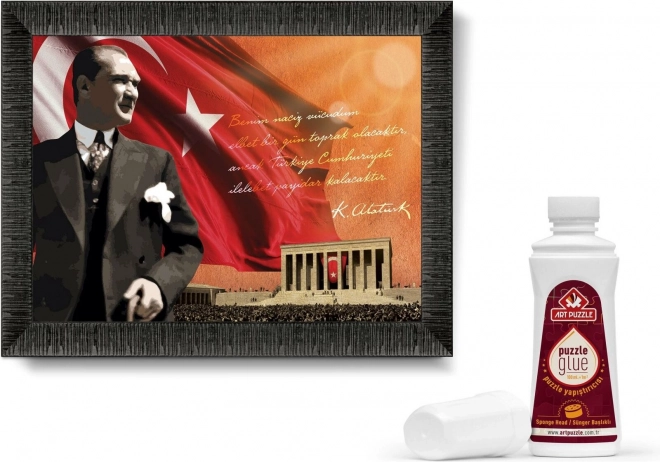 ART PUZZLE Puzzle mit Rahmen und Kleber 3in1 1000 Teile – Atatürk und Anitkabir