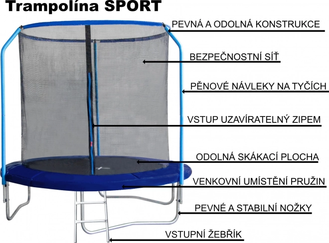 Pixino Trampolin Sport mit Sicherheitsnetz