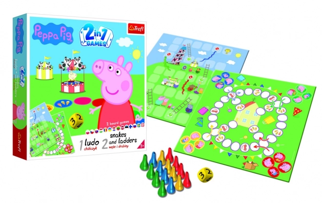 Schweinchen Peppa 2-in-1 Spiel: Leiterspiel und Ludo