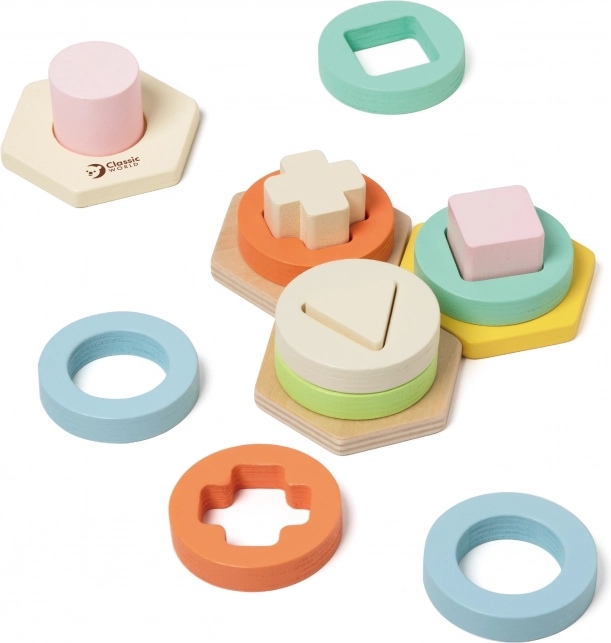Montessori-Turm zur Formen- und Farbsortierung CLASSIC WORLD
