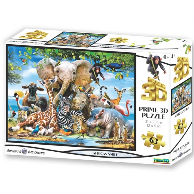 Afrikanisches Lächeln 3D Puzzle