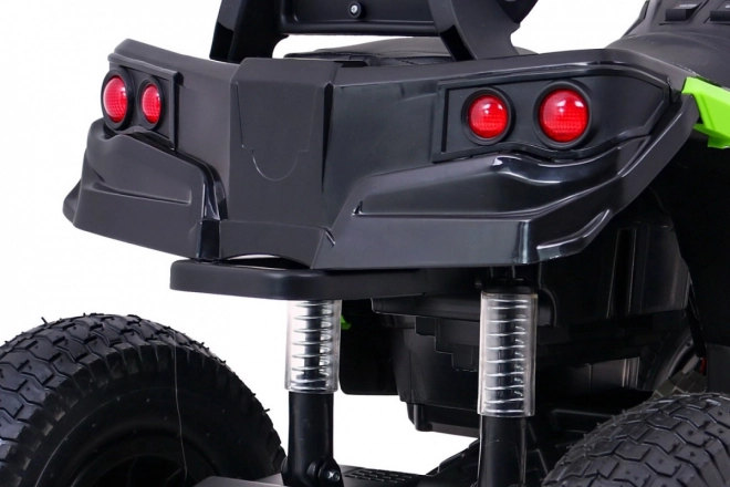 Kinder-Quad ATV Air Batterie Quad Schwarz-Grün + aufblasbare Räder + Radio MP3 + langsamer Start