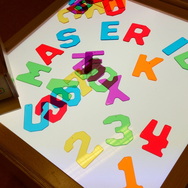 Transparente Montessori Buchstaben und Zahlen Set