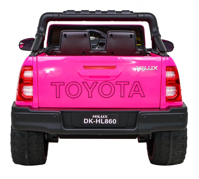 Toyota Hilux auf Batterie für Kinder Rosa + Antrieb 4x4 + Fernbedienung + 2 Sitzplätze + MP3 Radio + LED