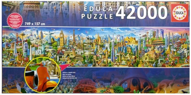 EDUCA Puzzle Die Welt herum 42000 Teile