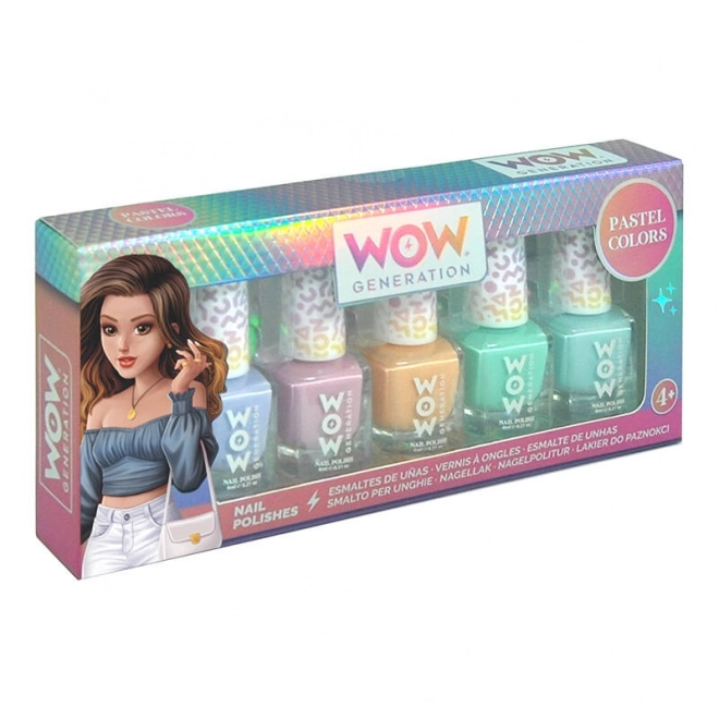 Wow Pastell Nagellack Set für Kinder, 5 Farben