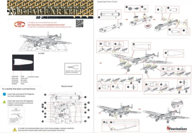 3D Puzzle Metallflugzeug Avro Lancaster