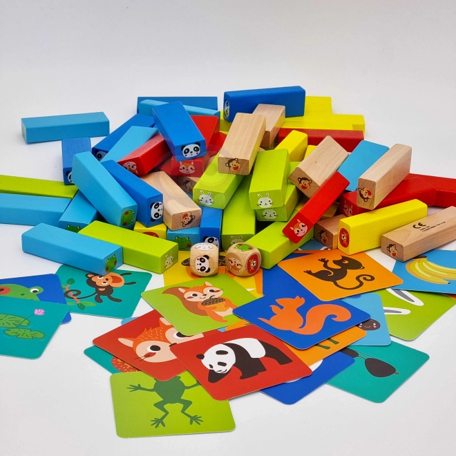 Holzspiel Jenga Tiere TOOKY TOY