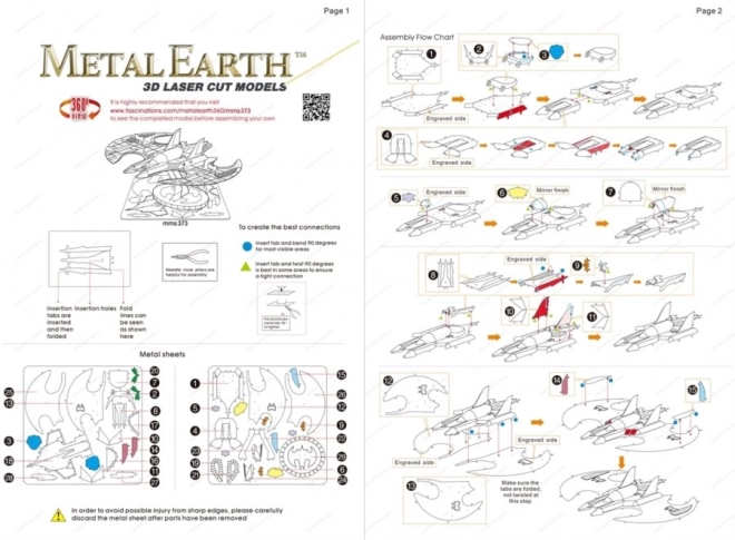 3D-Puzzle BATMAN Batwing von Metal Earth