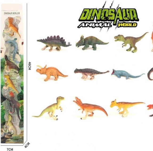 Satz von 6 Kunststoff-Dinosauriern im Blisterpack