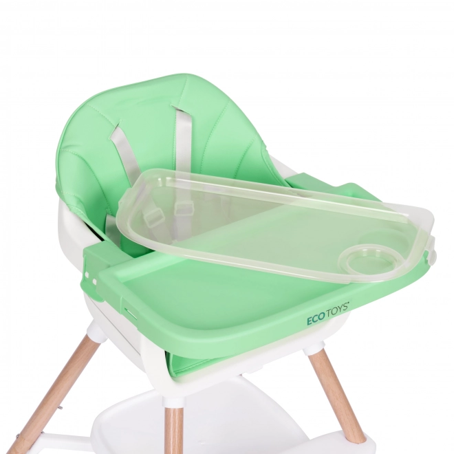 2-in-1 Hochstuhl für Kinder, grün, Ecotoys