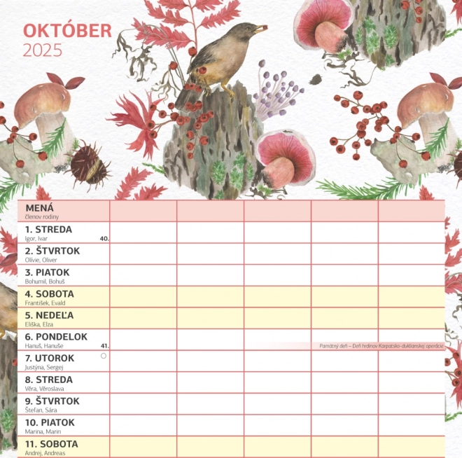 Familienplaner Kalender 2025 von NOTIQUE