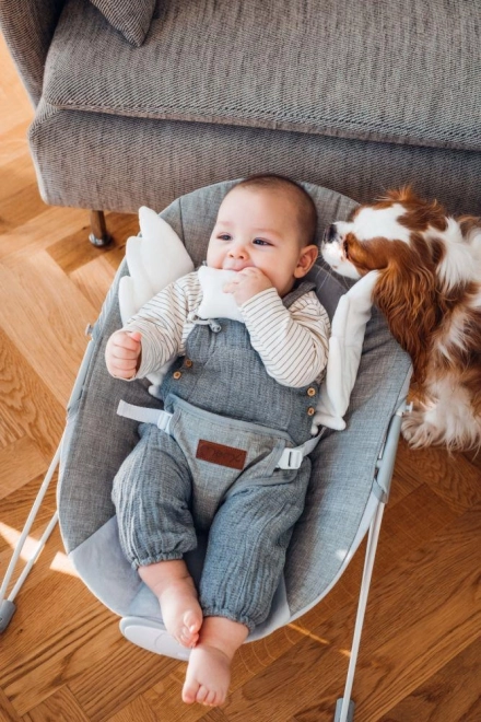 Vibrierende Babyschaukel MoMi TULI Rosa mit Flügeln