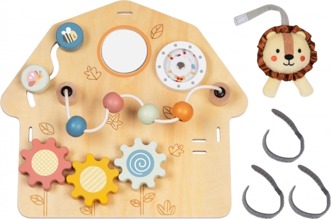 Tooky Toy Große Holz-Manipulationstafel Haus - Aktivitätszentrum