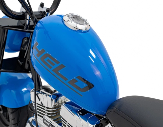 Motorrad Chopper Warrior Blau