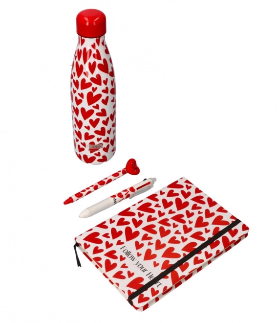 Thermos mit Herzmuster