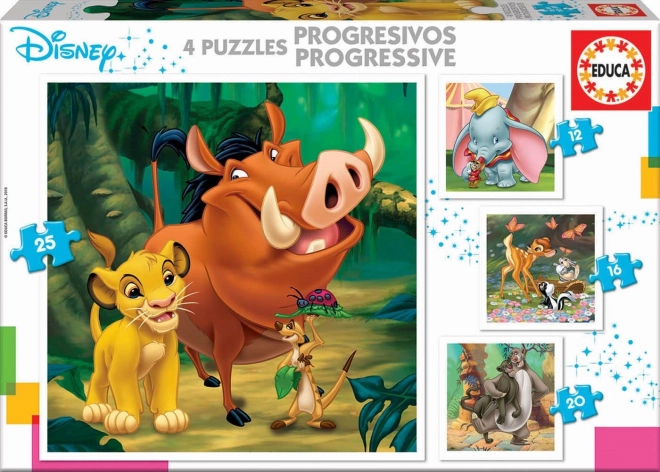 Educa Disney Märchen Puzzle 4 in 1