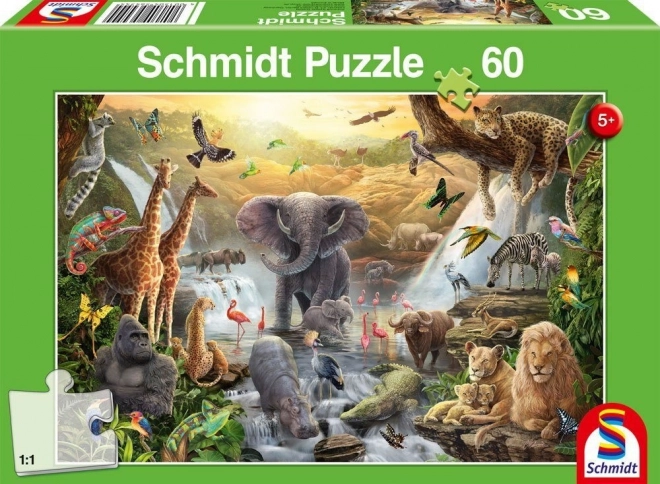 Schmidt Puzzle Tiere in Afrika 60 Teile