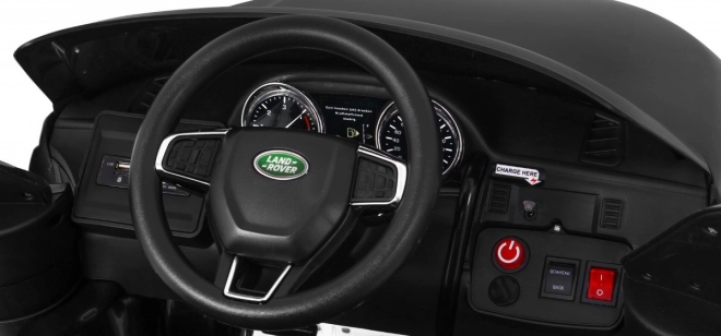 Land Rover Discovery für Kinder schwarz + Fernsteuerung + 5-Punkt-Sicherheitsgurte + Sitzverstellung + EVA + MP3 LED