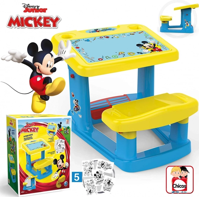 Kinderschulbank mit Mickey Maus Motiv