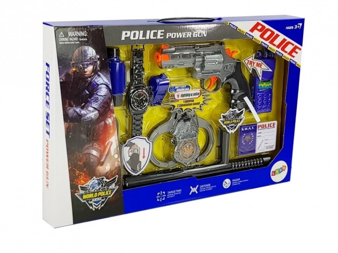 Polizei Spielset mit Pistole, Handschellen und Fernglas