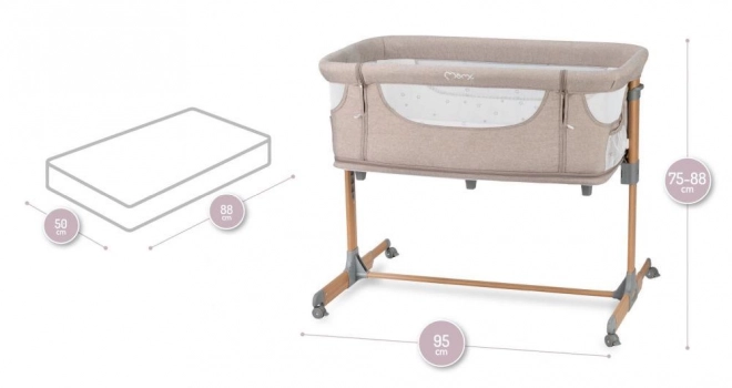 Multifunktionales Babybett MoMi Smart Bed 3 in 1 Beige