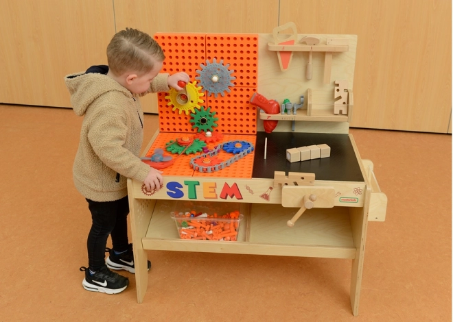 Masterkidz Holzwerkstatt XXL Montessori STEM mit Werkzeugen