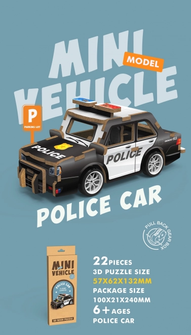 3D Holzpuzzle - Polizeiauto