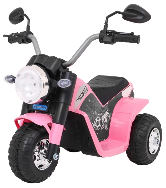 MiniBike für Kinder mit Akku - Rosa mit Sounds und LED-Lichtern