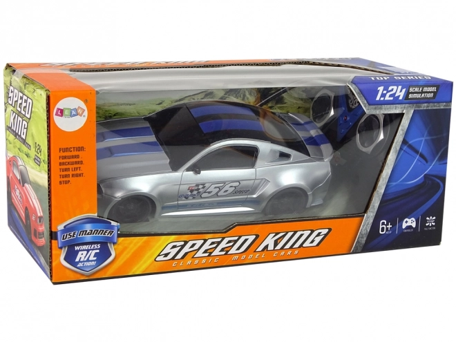 Ferngesteuertes Sportauto Speed King Silber 1:24