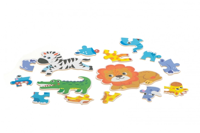 Puzzle Safari Tiere in einer Dose