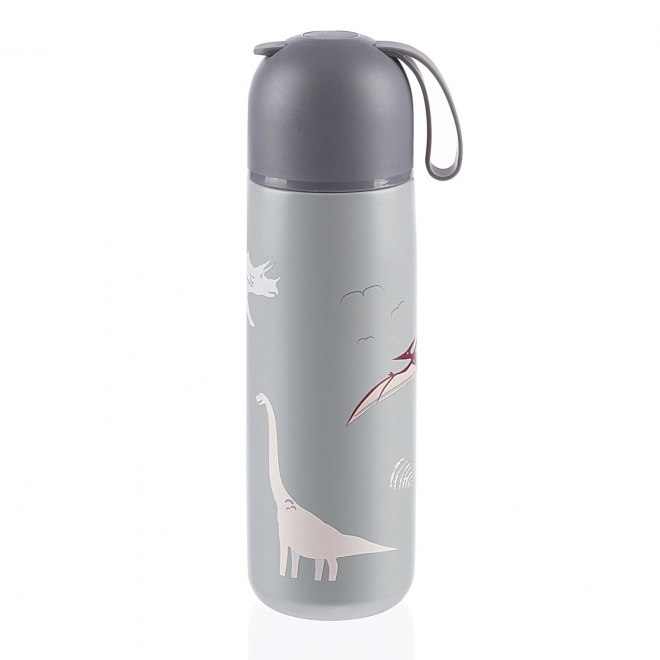 Thermosflasche mit Silikongriff 400 ml - Dino