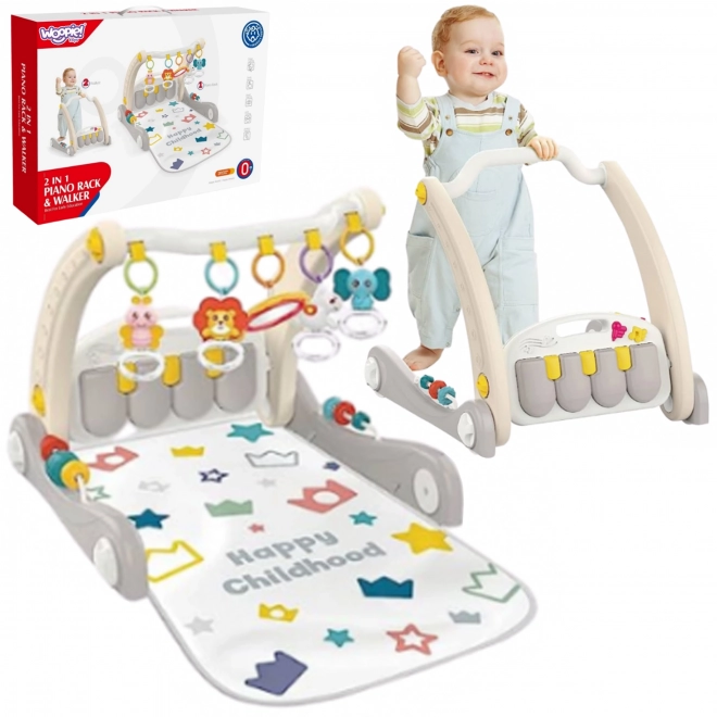 Woopie Baby Spielmatte mit Gehfunktion und Klavier 2in1