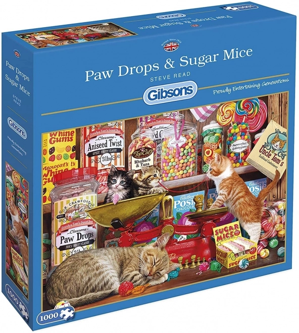 Gibsons Puzzle Bonbons Pfoten und Zuckermäuse 1000 Teile