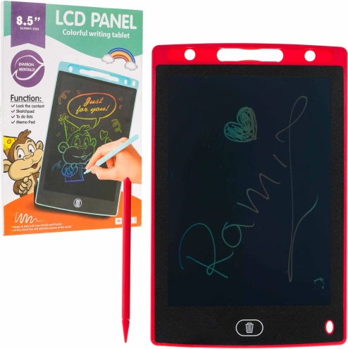 Elektronisches Schreib- und Zeichentablet 8,5″ für Kinder und Erwachsene – Rot